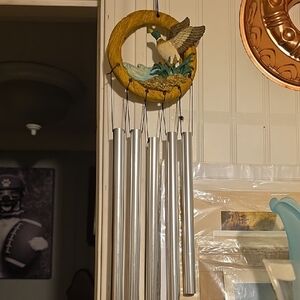 Decorative Bird Wind Chime with Silver Tubes